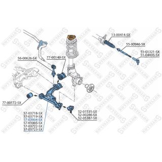 Vikšro valdymo svirtis STELLOX 57-03904-SX