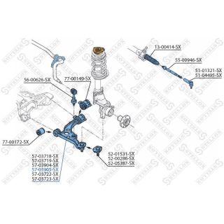 Vikšro valdymo svirtis STELLOX 57-03905-SX