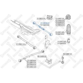 Vikšro valdymo svirtis STELLOX 57-53016-SX