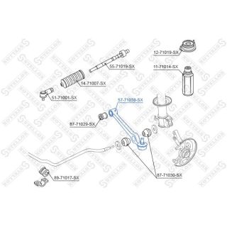 Vikšro valdymo svirtis STELLOX 57-71038-SX