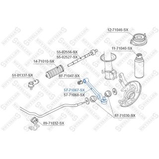Vikšro valdymo svirtis STELLOX 57-71067-SX