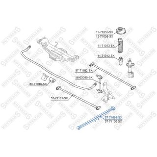 Vikšro valdymo svirtis STELLOX 57-71099-SX