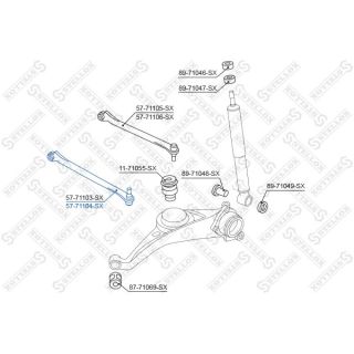 Vikšro valdymo svirtis STELLOX 57-71104-SX