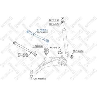 Vikšro valdymo svirtis STELLOX 57-71105-SX