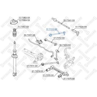Vikšro valdymo svirtis STELLOX 57-71113-SX