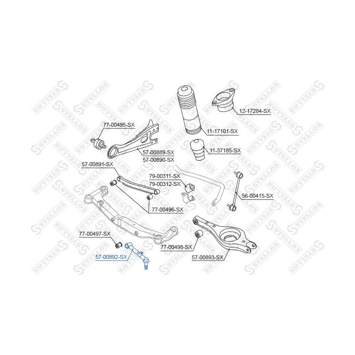 Vikšro valdymo svirtis STELLOX 57-00892-SX