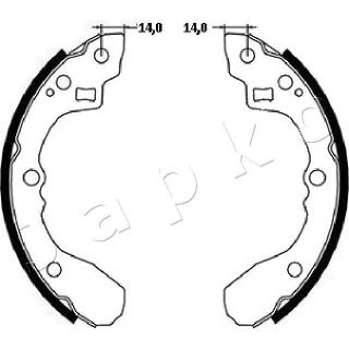 Stabdžių trinkelių komplektas JAPKO 55398