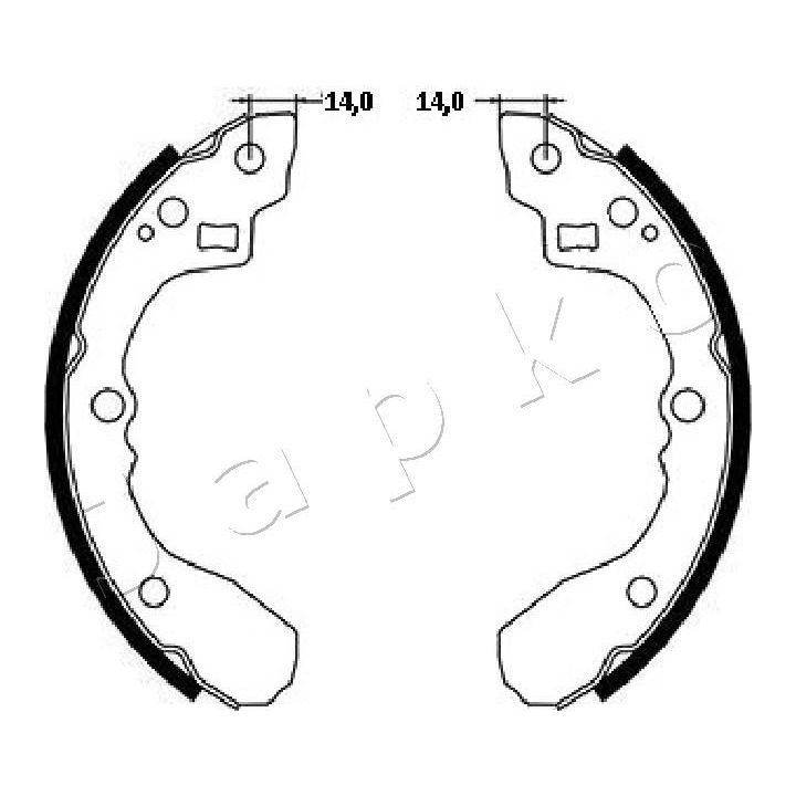Stabdžių trinkelių komplektas JAPKO 55398