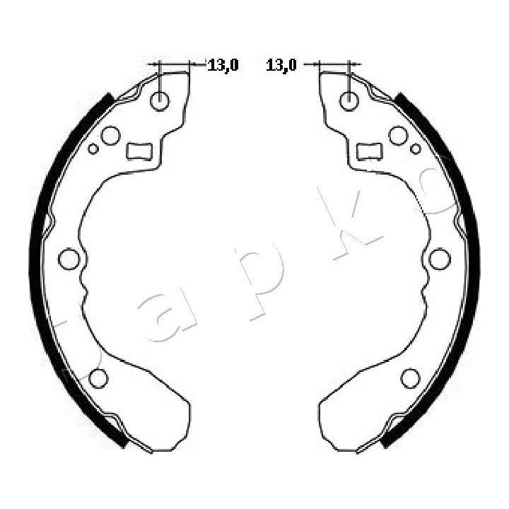Stabdžių trinkelių komplektas JAPKO 55K12