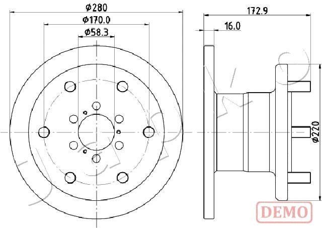 Stabdžių diskas JAPKO 600255C