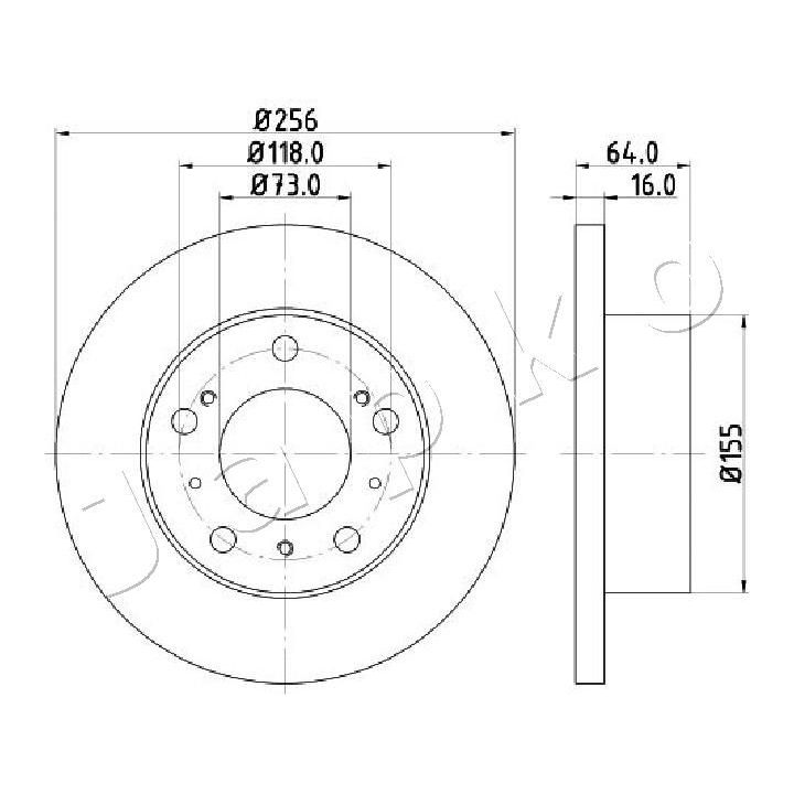 Stabdžių diskas JAPKO 600267C