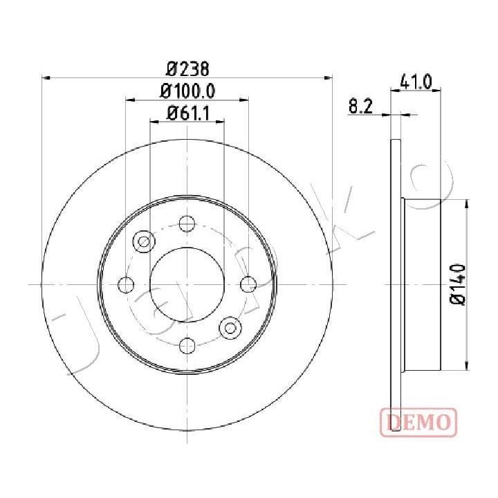 Stabdžių diskas JAPKO 600700C
