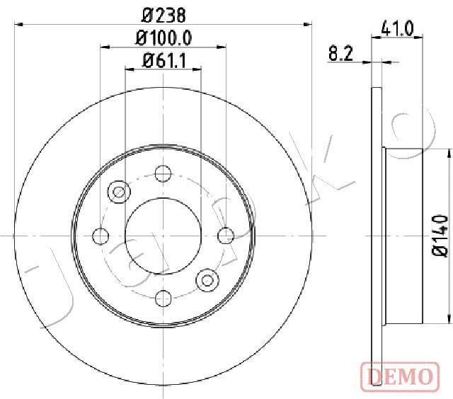 Stabdžių diskas JAPKO 600700C