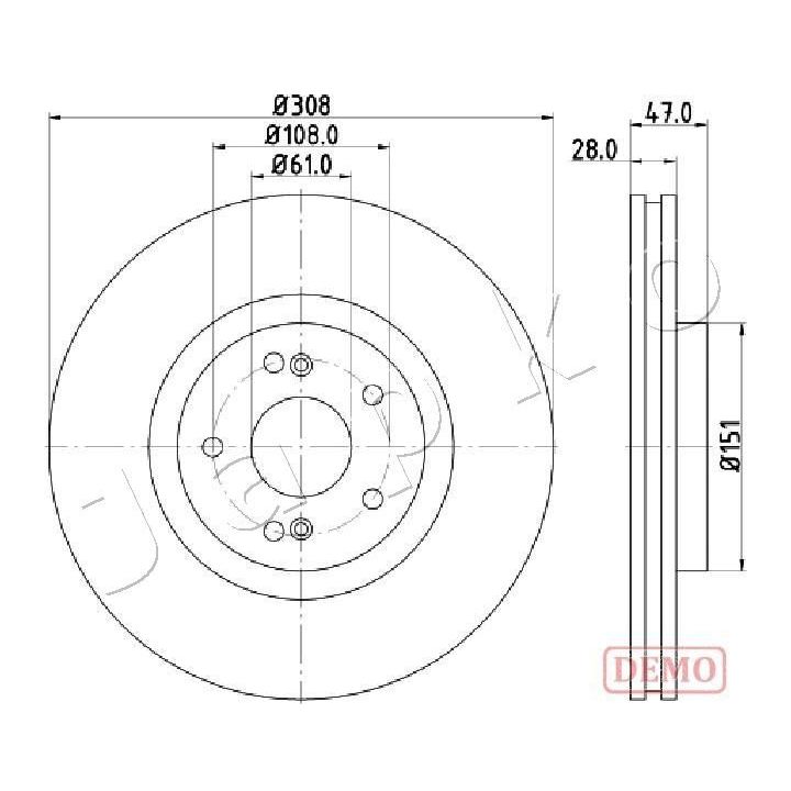 Stabdžių diskas JAPKO 600703C