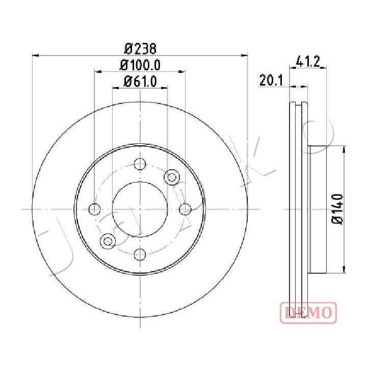 Stabdžių diskas JAPKO 600708C