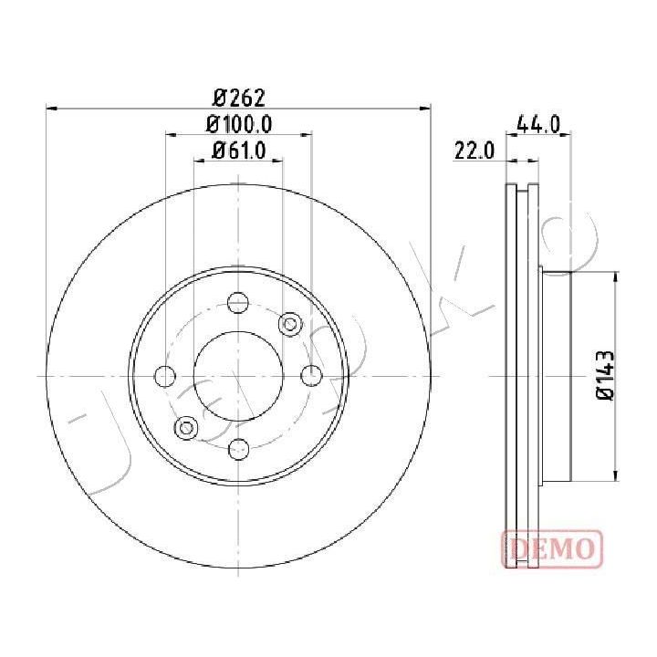 Stabdžių diskas JAPKO 600709C