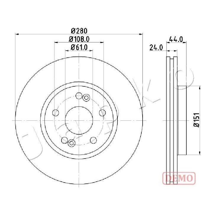 Stabdžių diskas JAPKO 600710C