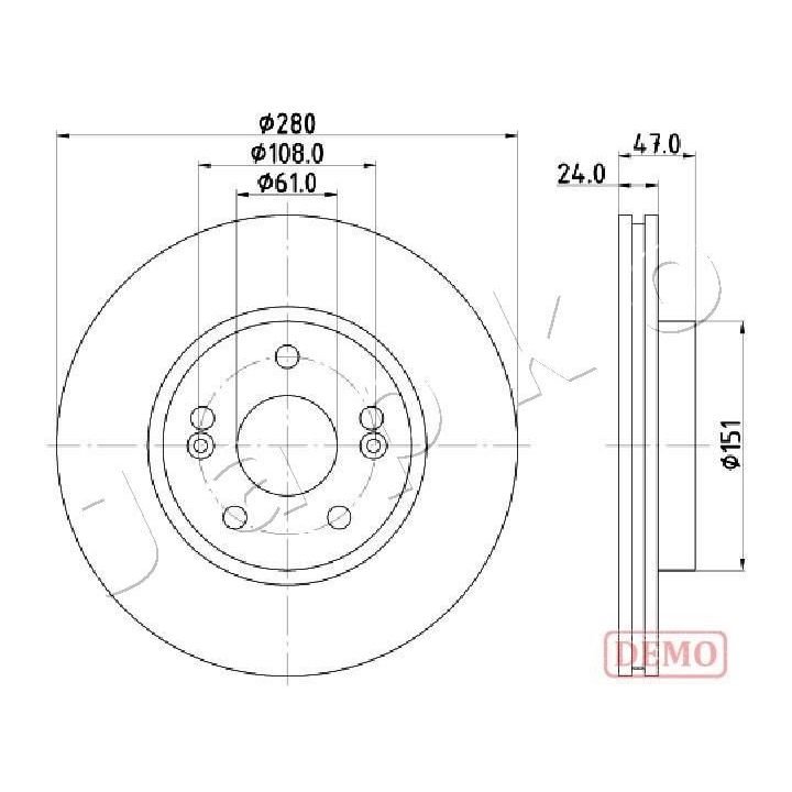 Stabdžių diskas JAPKO 600711C