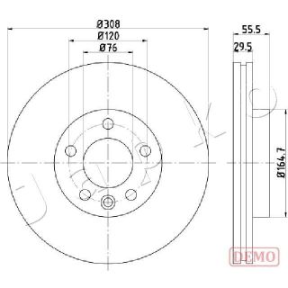 Stabdžių diskas JAPKO 600953C