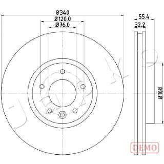 Stabdžių diskas JAPKO 600954C