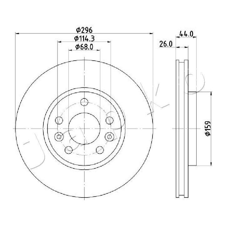 Stabdžių diskas JAPKO 601000C