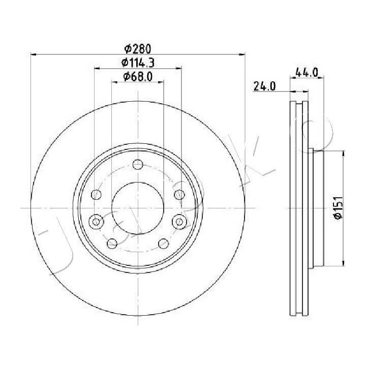 Stabdžių diskas JAPKO 60181C