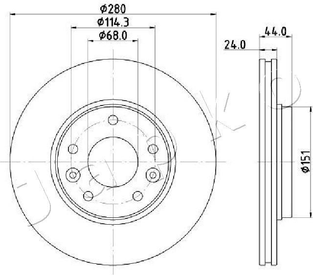 Stabdžių diskas JAPKO 60181C