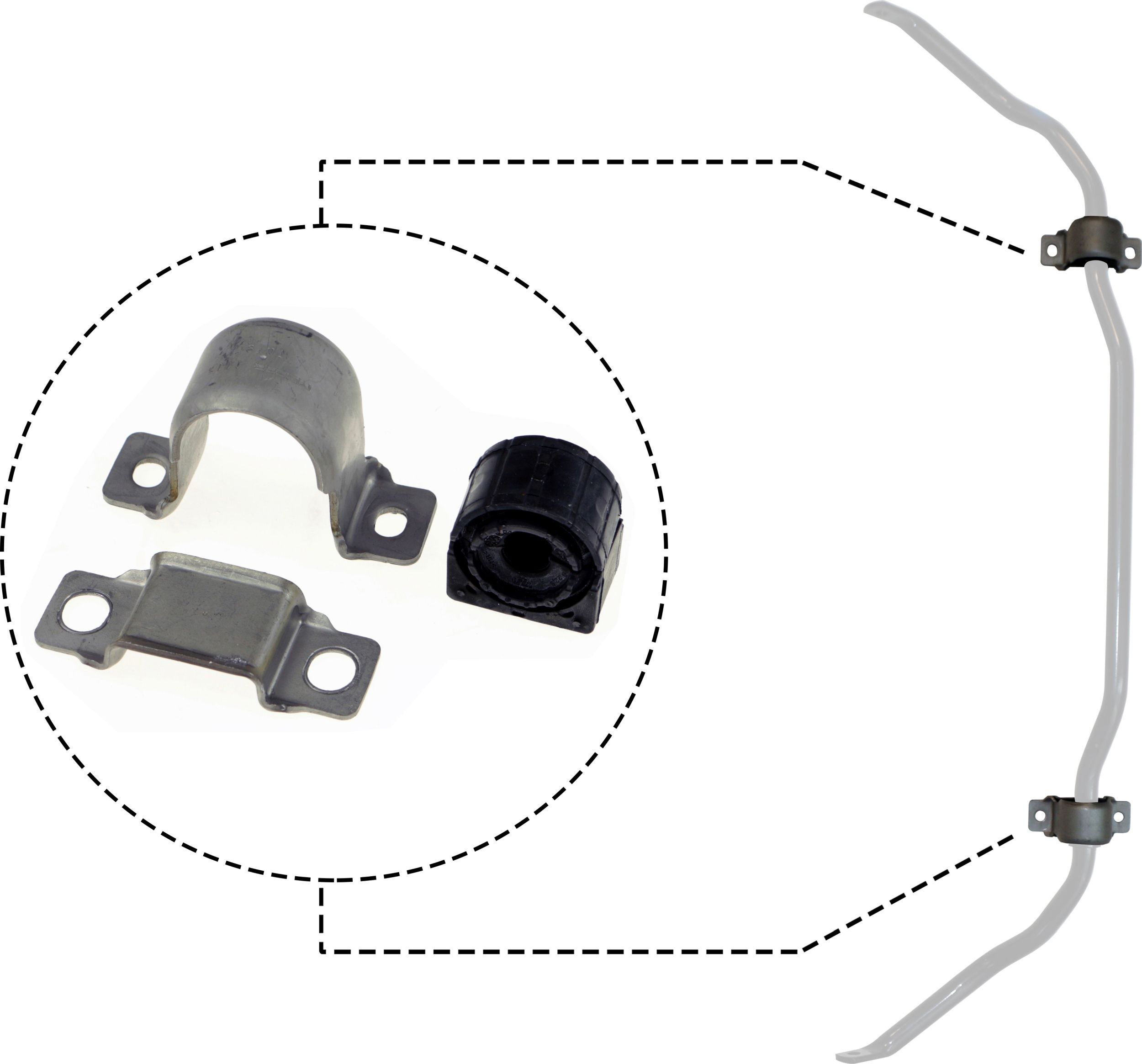 Skersinio stabilizatoriaus įvorių komplektas RAPRO R54276
