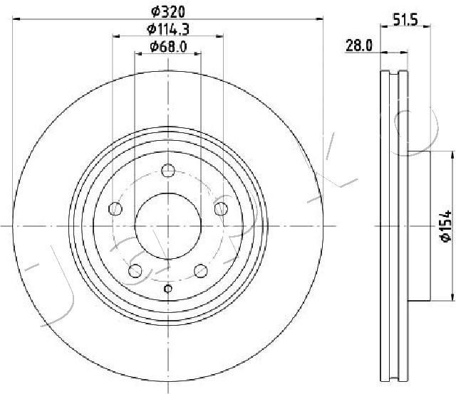 Stabdžių diskas JAPKO 60368C