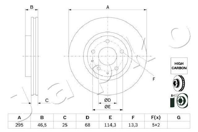 Stabdžių diskas JAPKO 60369C