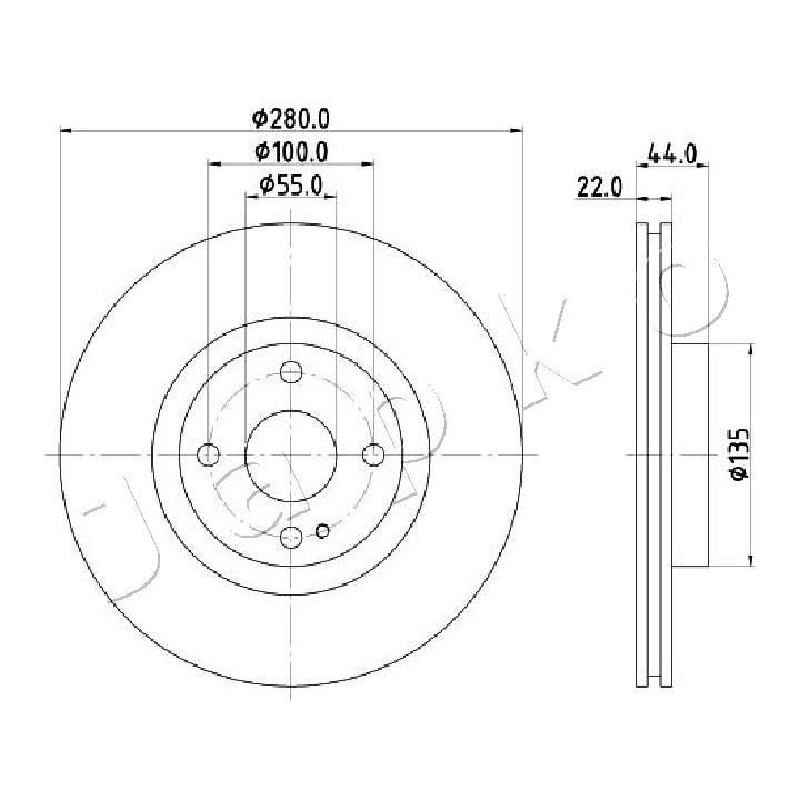 Stabdžių diskas JAPKO 60370C