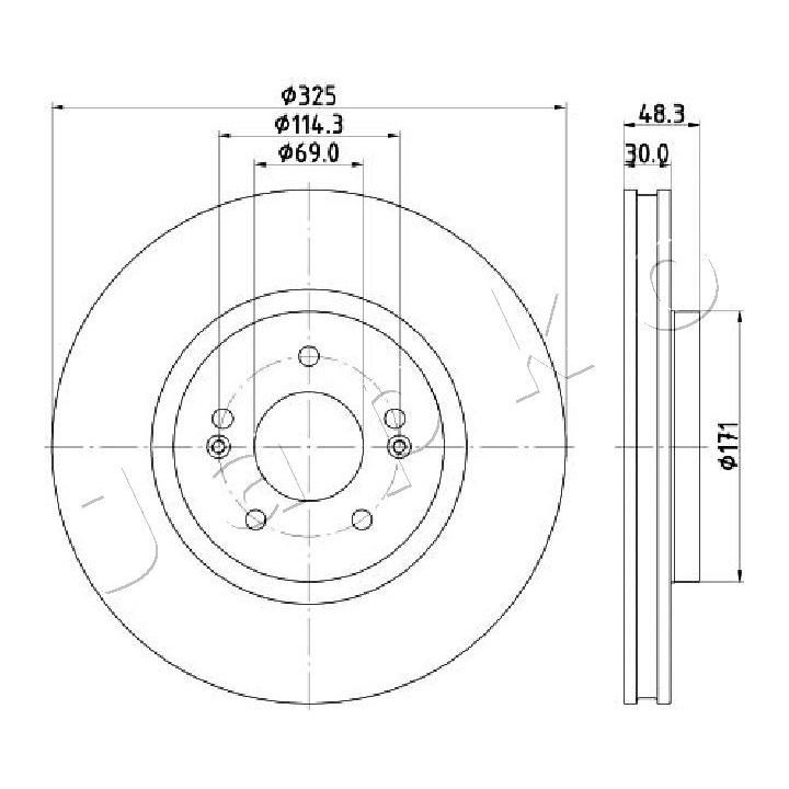 Stabdžių diskas JAPKO 60H34C