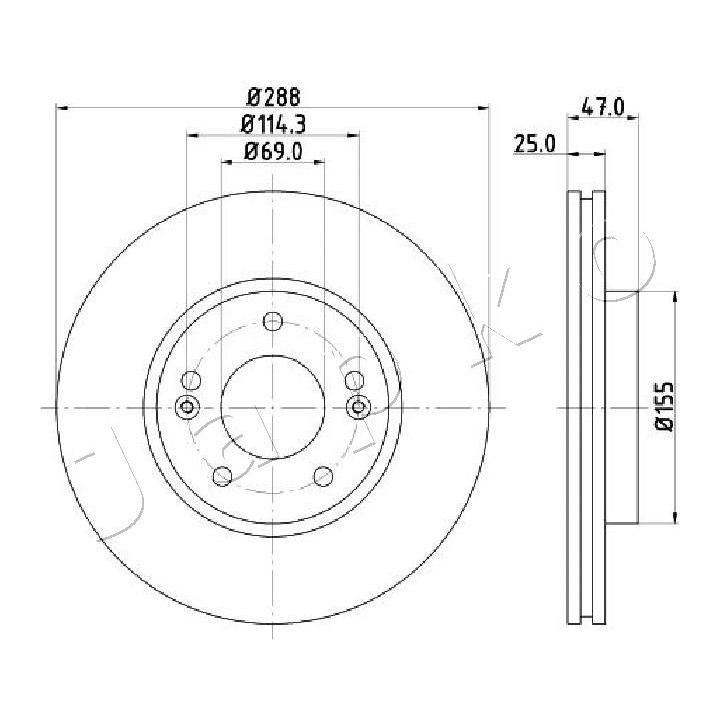 Stabdžių diskas JAPKO 60H35C