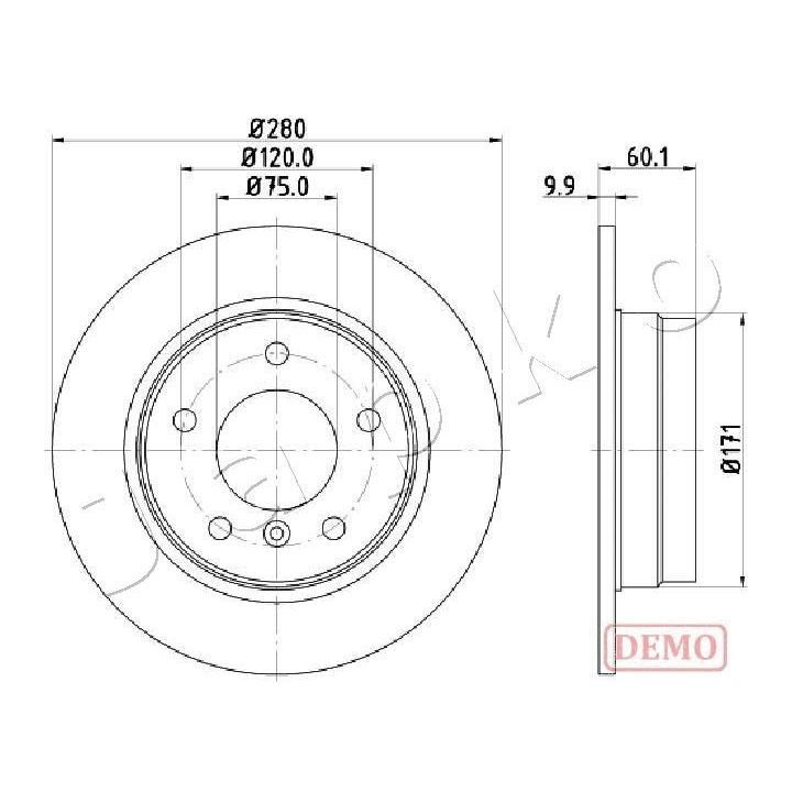Stabdžių diskas JAPKO 610107C