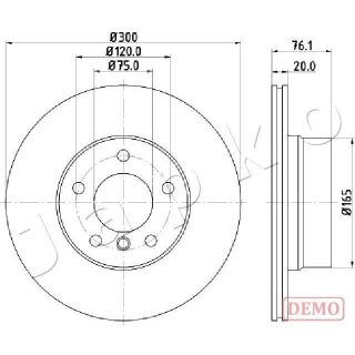 Stabdžių diskas JAPKO 610136C