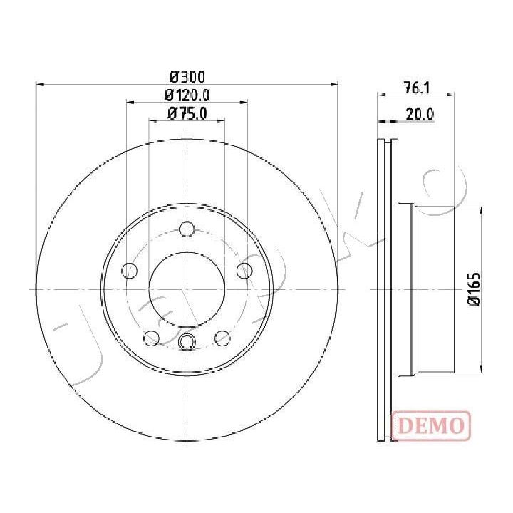 Stabdžių diskas JAPKO 610136C