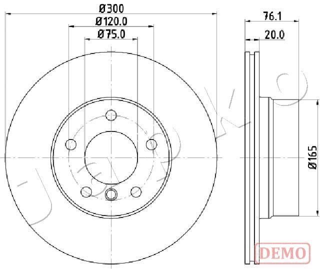 Stabdžių diskas JAPKO 610136C