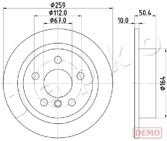 Stabdžių diskas JAPKO 610136C