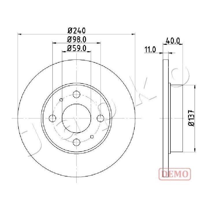 Stabdžių diskas JAPKO 610200C