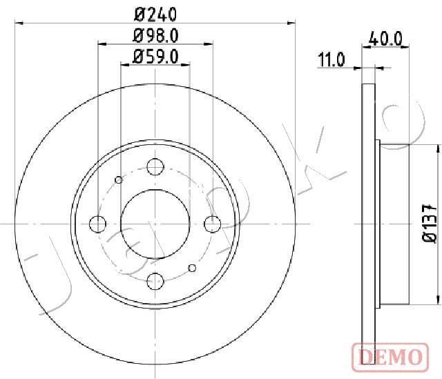 Stabdžių diskas JAPKO 610200C