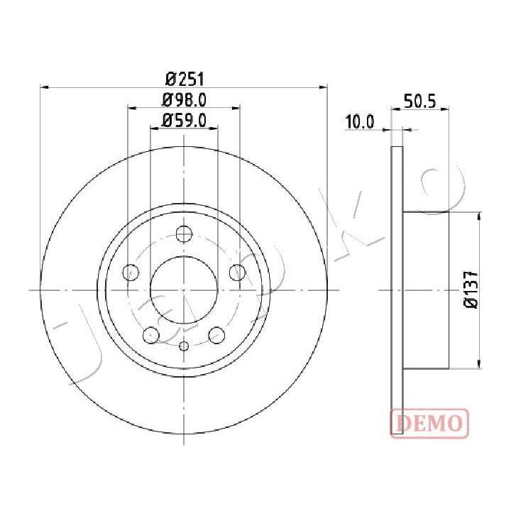 Stabdžių diskas JAPKO 610202C