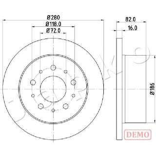 Stabdžių diskas JAPKO 610216C