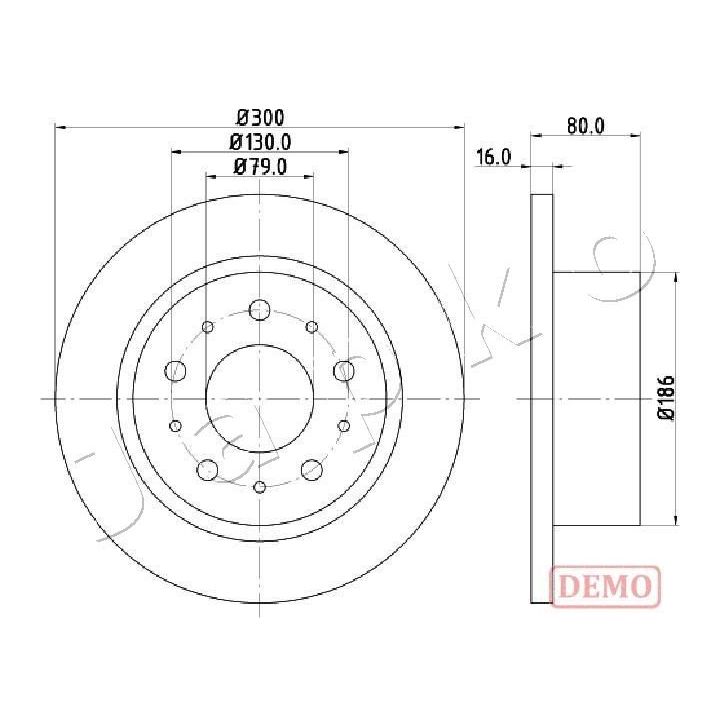 Stabdžių diskas JAPKO 610217C