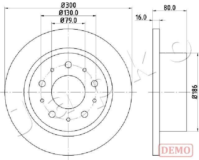 Stabdžių diskas JAPKO 610217C