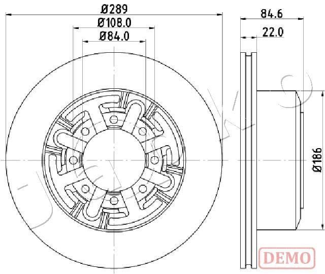 Stabdžių diskas JAPKO 610222C