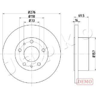 Stabdžių diskas JAPKO 610223C