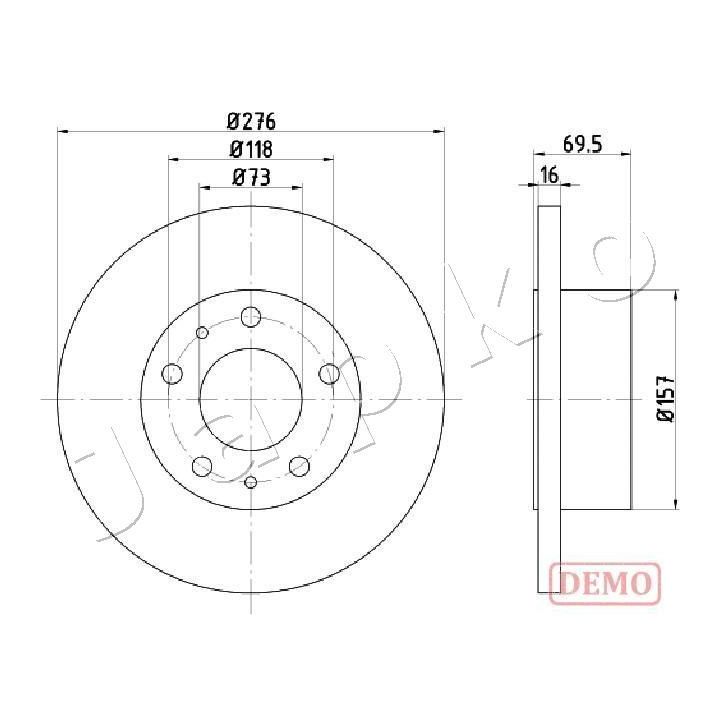 Stabdžių diskas JAPKO 610223C