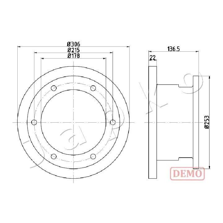 Stabdžių diskas JAPKO 610224C
