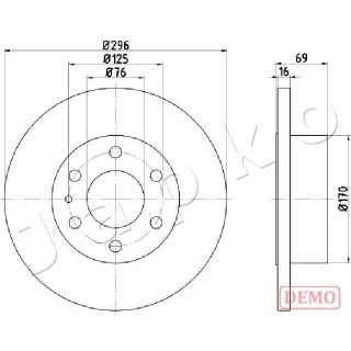 Stabdžių diskas JAPKO 610225C