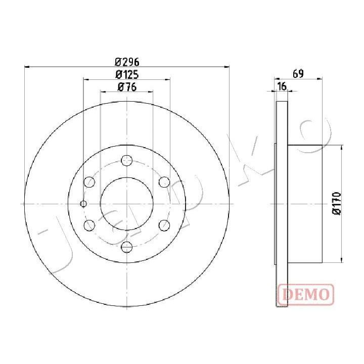 Stabdžių diskas JAPKO 610225C